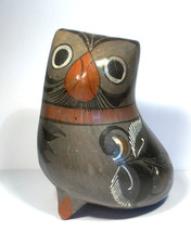 Eule Keramik bemalt Folk Art