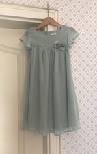 Next England Kleid 116 Mint Chiffon Blüten Festlich Hochzeit 