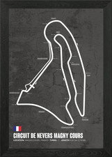 Magny Cours gerahmtes Wandbild