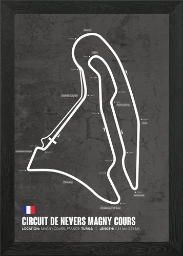 Magny cours gerahmtes wandbild - gerahmtes,
