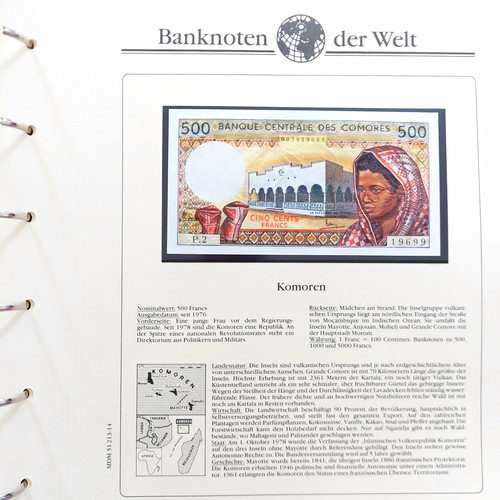 Banknoten der welt komoren - welt,