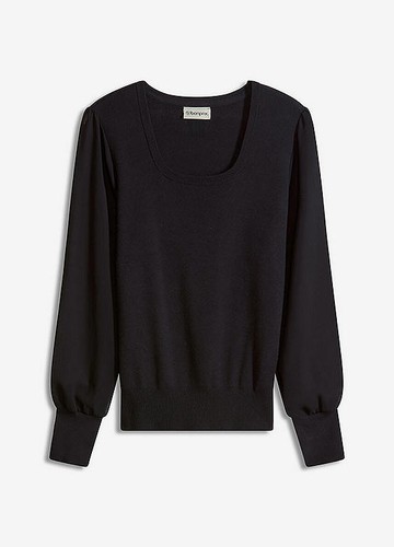Pullover mit chiffonärmeln - pullover,