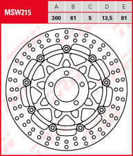 TRW Bremsscheibe Kawasaki GTR1000, ZZR, ZX-6, ZX-12, Z750, Z1000, Zephyr, Vorne