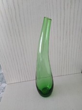 Vase Glas asymmetrisch grün klar H 33cm Glasvase Hand Made Qualität