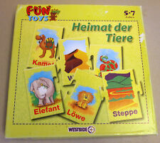 Puzzle Spiel Heimat der Tiere Lernspiel von Fun Toys