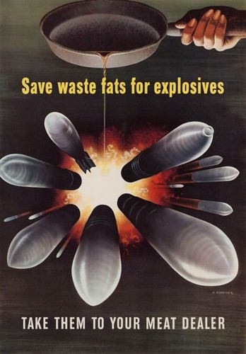 2w11 vintage wwii save fats - wwii,
