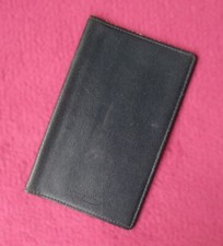 Taschenkalender Hülle HypoVereinsbank Leder blau 9,5 x 16 cm Etui Cover Lederhül