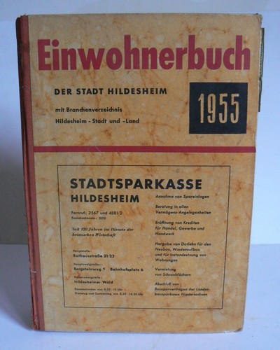 Einwohnerbuch hildesheim 1955 - einwohnerbuch,