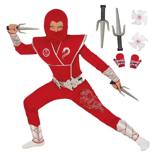 Rotes ninja kostüm - rotes,