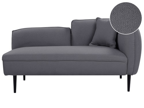 Chaiselongue bouclé grau - bouclé,
