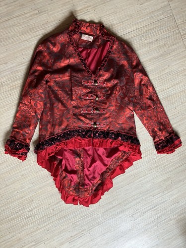 Gothic jacke rot schwarz - jacke,