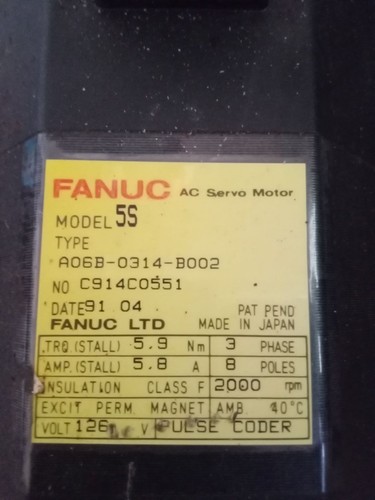 Fanuc servo motor model 5s - servo,