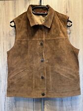 Lederweste M Braun Cognac