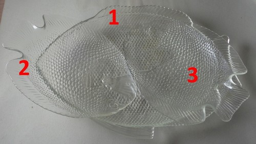 Fischteller glas 1 stück - fischteller, 6