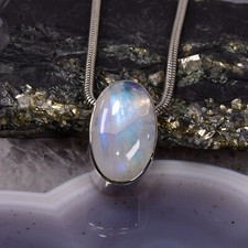 Mondstein Anhänger, 925er Silber, Edelsteinanhänger (12753), Edelsteinschmuck