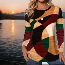 Damen T-Shirt Streifen Muster