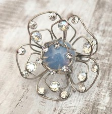 Konplott Ring "Verlorene Unschuld am Gartenzaun" Blau XXL Silbern Blau Statement