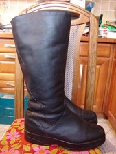 Damen Echtleder Lammfell Stiefel Baden Boots Plateau gr 40 Warm Black Topzustand