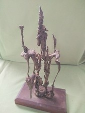 Bronze Messing Kunstwerk Statue Skulptur Organische Figur