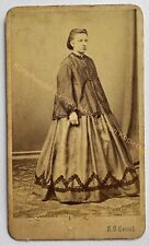 orig. CDV Foto Fotografie alt Bild Frau Dame Mode um 1865 Heitel Wien