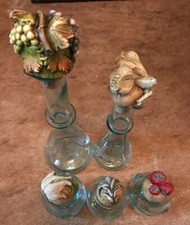 Vorratsgefäß Vorratsglas Flasche Karaffe Öl Dekoverschluß Kork Landhaus Shabby