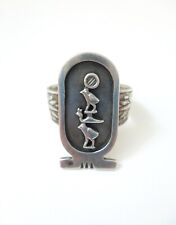 Ring Silber massiv mit Kartusche Lotus Ägypten