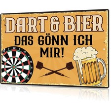 Metallschild Vintage Bier Dart