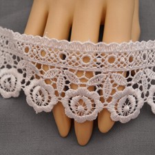 1 m Makramee Borte 50 mm weiss