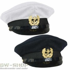 BUNDESWEHR MARINE KAPITÄNSMÜTZE BLAU & WEIß NEU BW SCHIRMMÜTZE BOOTSMANN MÜTZE