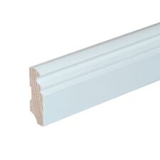 24 meter Sockelleiste weiß Hamburger Altberliner Profil Massivholzkern Leiste