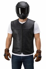 Herren Lederweste Motorrad