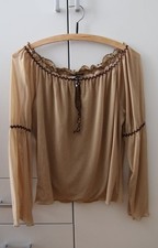 Bluse / Shirt Gr. 40/42, beige, ungetragen, Mittelalter?, transparent, lesen