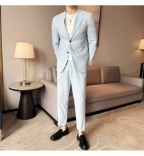 Herrenanzug Beige/Blau