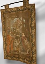 Sehr gut erhalten alt antik  Wandteppich, gobelin , mit unterschreiben 94