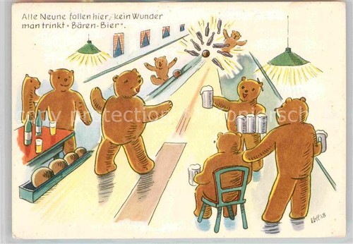 Vermenschlicht bären bowling - bären,