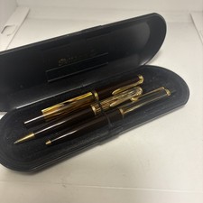 Pelikan 3 Set 400 Füllfederhalter, schildpatt Braun , 14K Goldfeder M