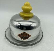 23878/ Vintage Camico Butterdose Glas Butterglocke Thermodeckel