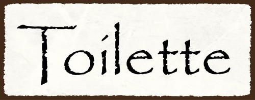 Holzschild 27x10 toilette wand - holzschild,