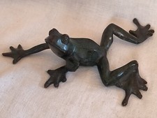 Frosch 17 cm  Bronze Deko Haus Garten  Wintergarten Terrasse Teichrand ... 200 g