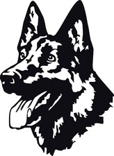 Schäferhund Aufkleber, Deutscher Schäferhund, Hundesport, Schutzhund, 30cm