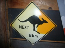 Känguruh Schild / Australien Road NEXT 8 Km,  Kangaroo