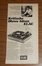 Seltene Werbung vintage ELAC