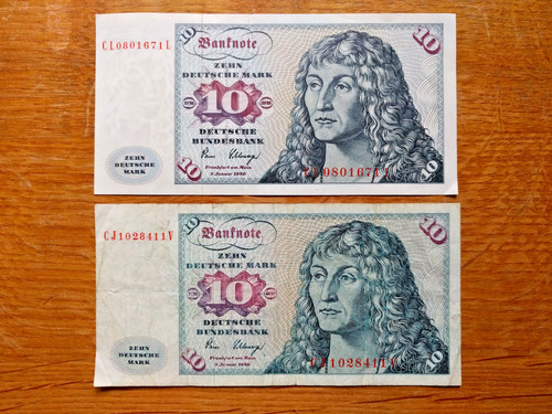 Deutsche mark schein - 2, 10