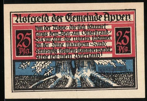 Notgeld appen pfennig - notgeld,