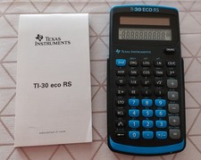 Texas Instruments TI 30 Eco RS Schul-Taschenrechner mit Anleitung 