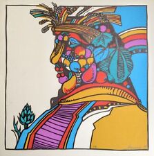 Arwed D. Gorella, Mann mit Kopfschmuck, Siebdruck, signiert, 1969