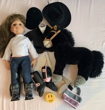 Götz Puppe Hannah mit Steiff Pferd und Viel Zubehör