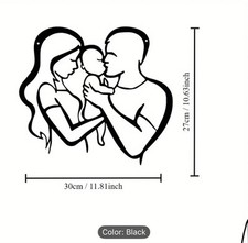 Wanddeko 2D Familienmotiv
