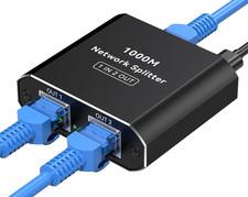 VPFET LAN Splitter 1 auf 2 High Speed 1000Mbps Netzwerk Splitter 1 to 2 RJ45