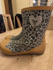Gummistiefel Regenstiefel Gr. 33 Leopardenmuster